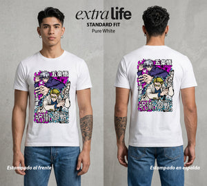 El Arte de las Maldiciones | El de Corbata y Filo #01852 - Playera Classic Premium | Pure White - Foto en modelo