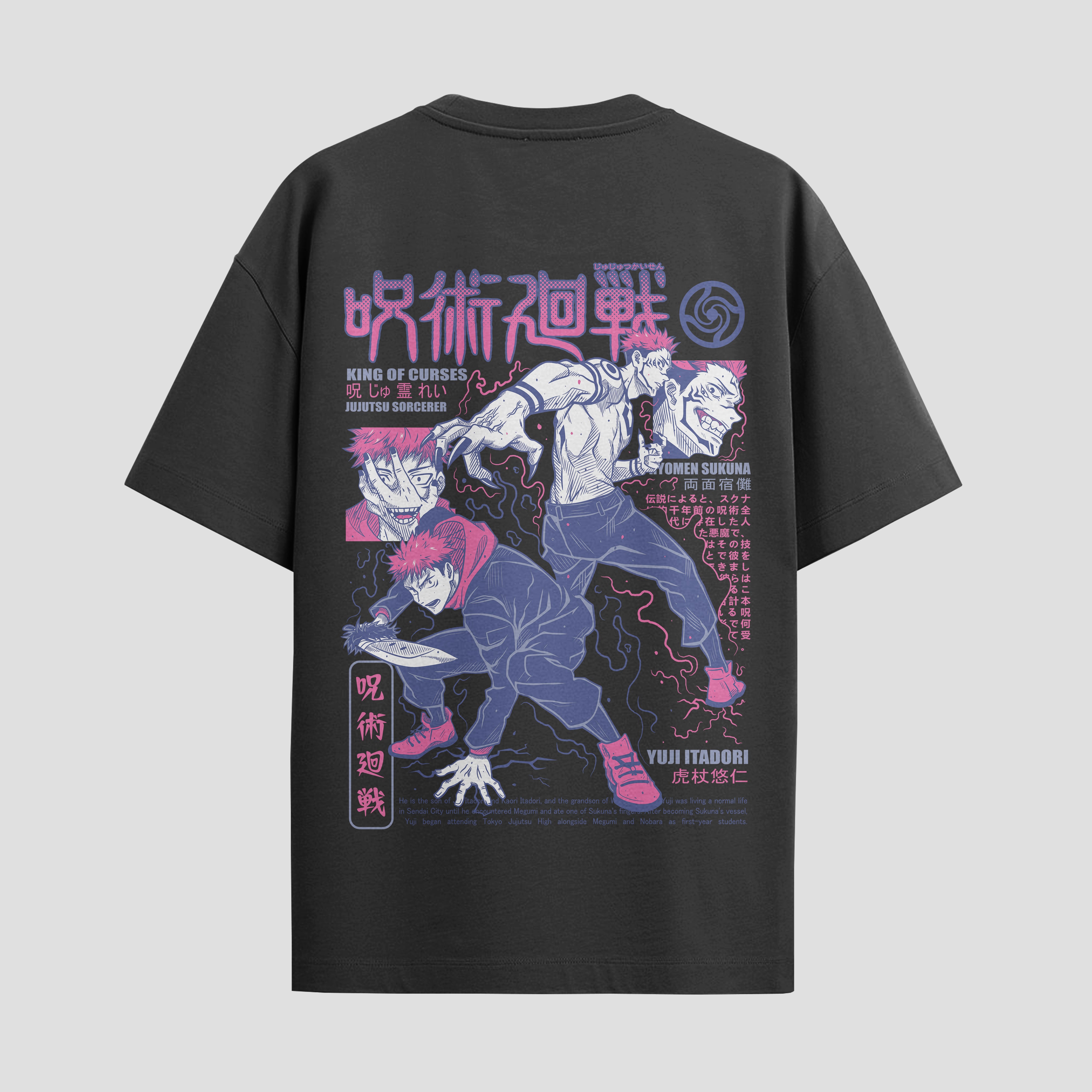 Playera urbana de anime y gaming ExtraLife MX, corte Standard Fit unisex ligero y transpirable en color Deep Black y Pure White, ropa de uso diario para gym y casual.