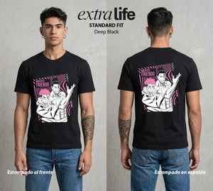 El Arte de las Maldiciones | El Corazon del Poder #01865 - Playera Standard Fit | Deep Black - Foto en modelo