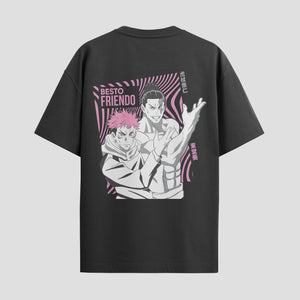 Playera urbana de anime y gaming ExtraLife MX, corte Standard Fit unisex ligero y transpirable en color Deep Black y Pure White, ropa de uso diario para gym y casual.