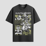 Playera urbana de anime y gaming ExtraLife MX, corte Standard Fit unisex ligero y transpirable en color Deep Black y Pure White, ropa de uso diario para gym y casual.