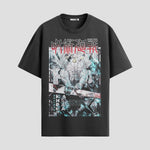 Playera urbana de anime y gaming ExtraLife MX, corte Standard Fit unisex ligero y transpirable en color Deep Black y Pure White, ropa de uso diario para gym y casual.