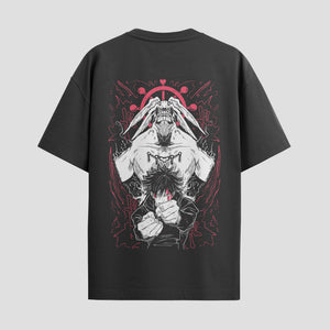 Playera urbana de anime y gaming ExtraLife MX, corte Standard Fit unisex ligero y transpirable en color Deep Black y Pure White, ropa de uso diario para gym y casual.