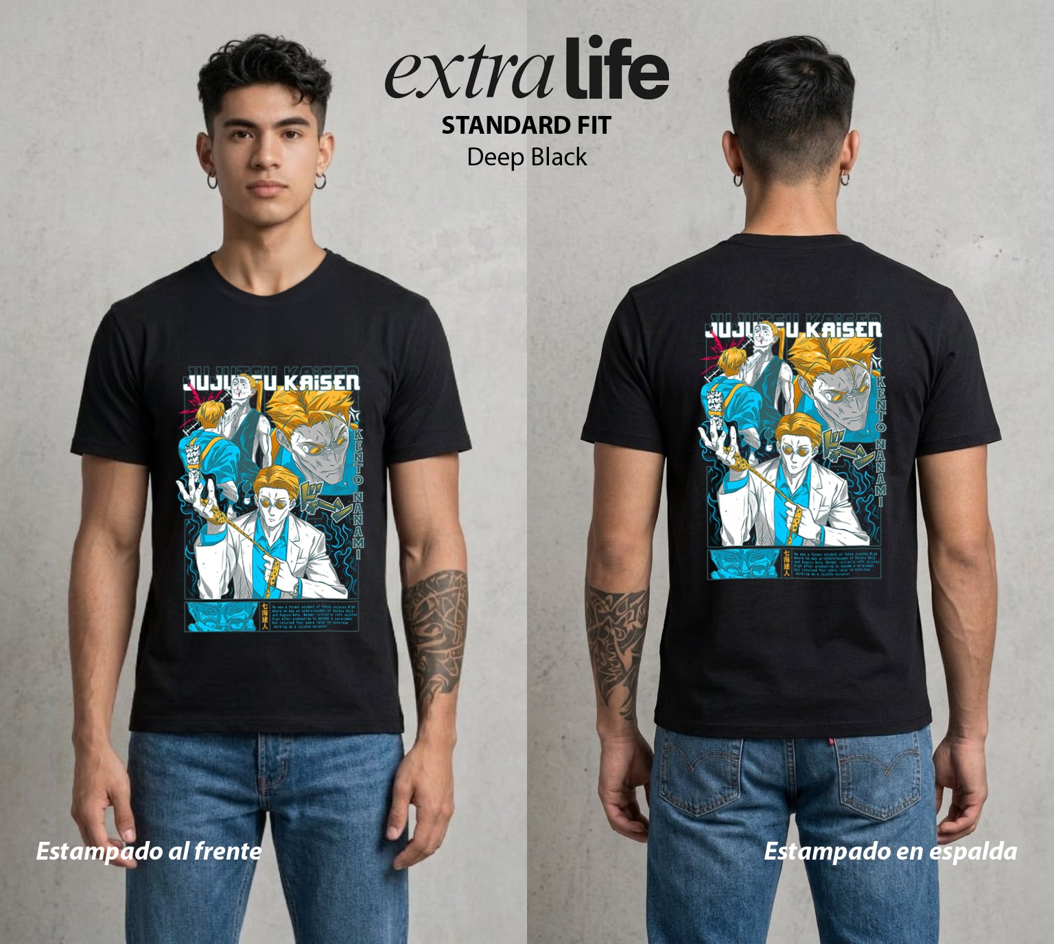 El Arte de las Maldiciones | Trabajo y Deber #01899 - Playera Standard Fit | Deep Black - Foto en modelo