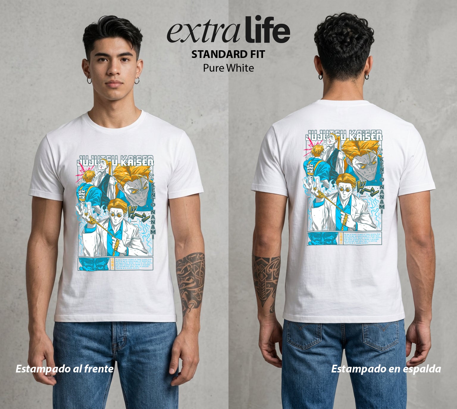 El Arte de las Maldiciones | Trabajo y Deber #01899 - Playera Standard Fit | Pure White - Foto en modelo