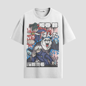Playera urbana de anime y gaming ExtraLife MX, corte Standard Fit unisex ligero y transpirable en color Deep Black y Pure White, ropa de uso diario para gym y casual.