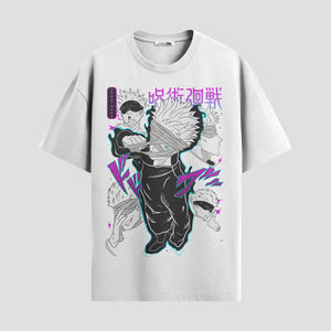 Playera urbana de anime y gaming ExtraLife MX, corte Standard Fit unisex ligero y transpirable en color Deep Black y Pure White, ropa de uso diario para gym y casual.
