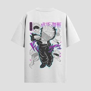 Playera urbana de anime y gaming ExtraLife MX, corte Standard Fit unisex ligero y transpirable en color Deep Black y Pure White, ropa de uso diario para gym y casual.