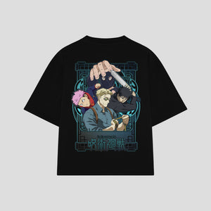 Playera streetwear premium de anime y gaming ExtraLife MX, corte oversized drop shoulder ligero y fresco en color Deep Black y Off-White, moda urbana mexicana de culto.