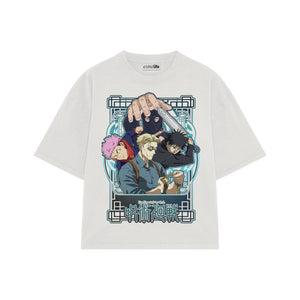 Playera streetwear premium de anime y gaming ExtraLife MX, corte oversized drop shoulder ligero y fresco en color Deep Black y Off-White, moda urbana mexicana de culto.
