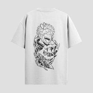 Playera urbana de anime y gaming ExtraLife MX, corte Standard Fit unisex ligero y transpirable en color Deep Black y Pure White, ropa de uso diario para gym y casual.