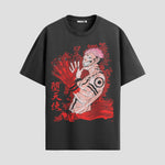 Playera urbana de anime y gaming ExtraLife MX, corte Standard Fit unisex ligero y transpirable en color Deep Black y Pure White, ropa de uso diario para gym y casual.