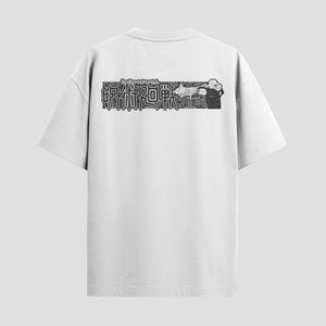 Playera urbana de anime y gaming ExtraLife MX, corte Standard Fit unisex ligero y transpirable en color Deep Black y Pure White, ropa de uso diario para gym y casual.