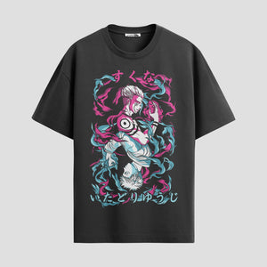 Playera urbana de anime y gaming ExtraLife MX, corte Classic Premium unisex ligero y transpirable en color Deep Black y Pure White, ropa de uso diario para gym y casual.
