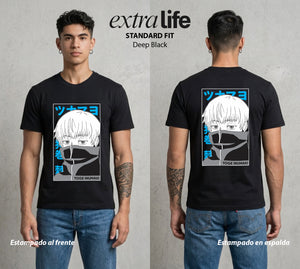 El Arte de las Maldiciones | Las Palabras del Peligro #01953 - Playera Standard Fit | Deep Black - Foto en modelo