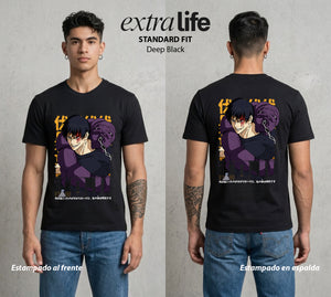El Arte de las Maldiciones | El Padre del Sombra #01962 - Playera Standard Fit | Deep Black - Foto en modelo