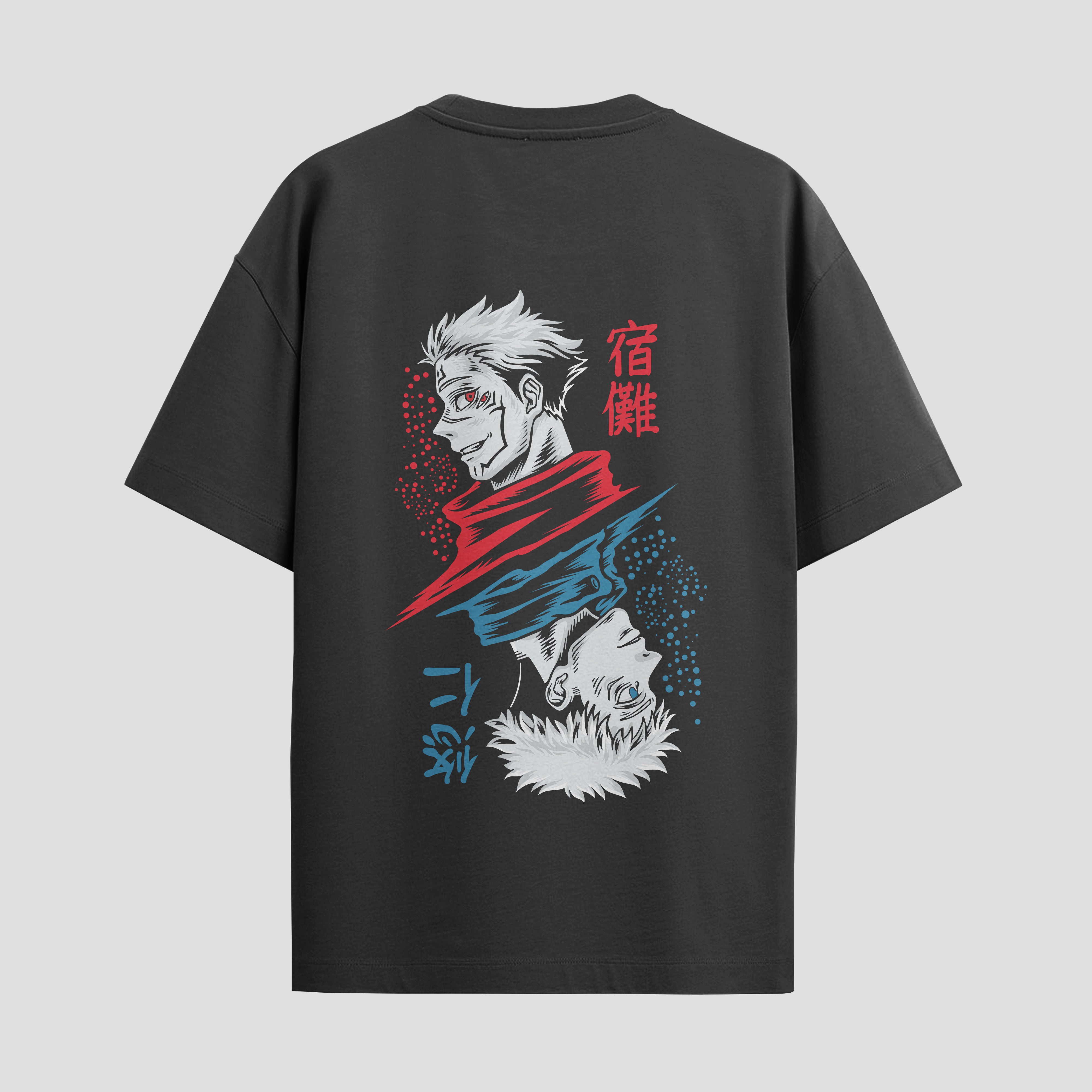 Playera urbana de anime y gaming ExtraLife MX, corte Standard Fit unisex ligero y transpirable en color Deep Black y Pure White, ropa de uso diario para gym y casual.