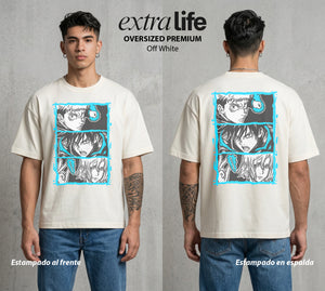 El Arte de las Maldiciones | El Clavo y el Martillo #01967 - Playera Oversized Premium | Off White - Foto en modelo