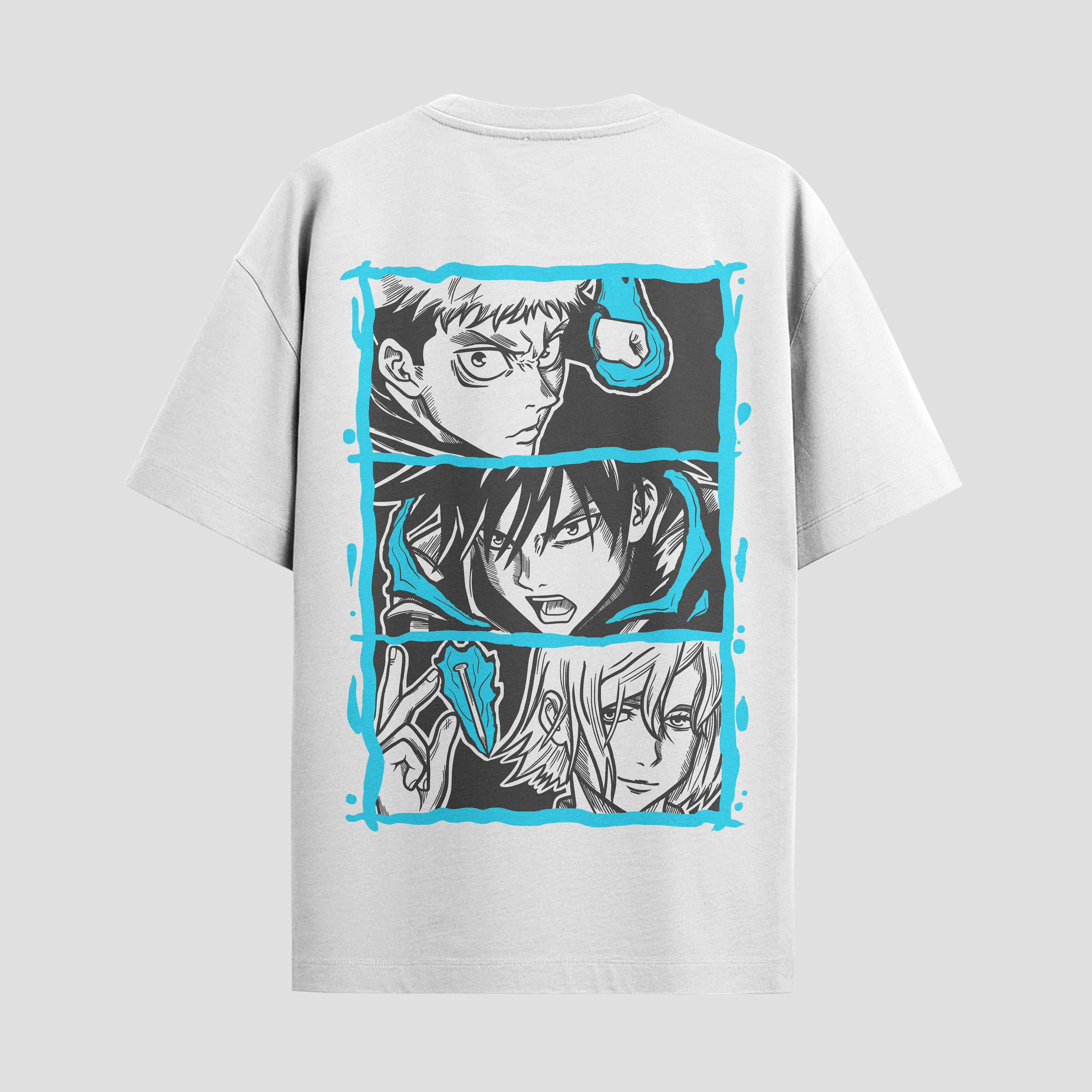 Playera urbana de anime y gaming ExtraLife MX, corte Standard Fit unisex ligero y transpirable en color Deep Black y Pure White, ropa de uso diario para gym y casual.