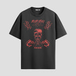 Playera urbana de anime y gaming ExtraLife MX, corte Standard Fit unisex ligero y transpirable en color Deep Black y Pure White, ropa de uso diario para gym y casual.