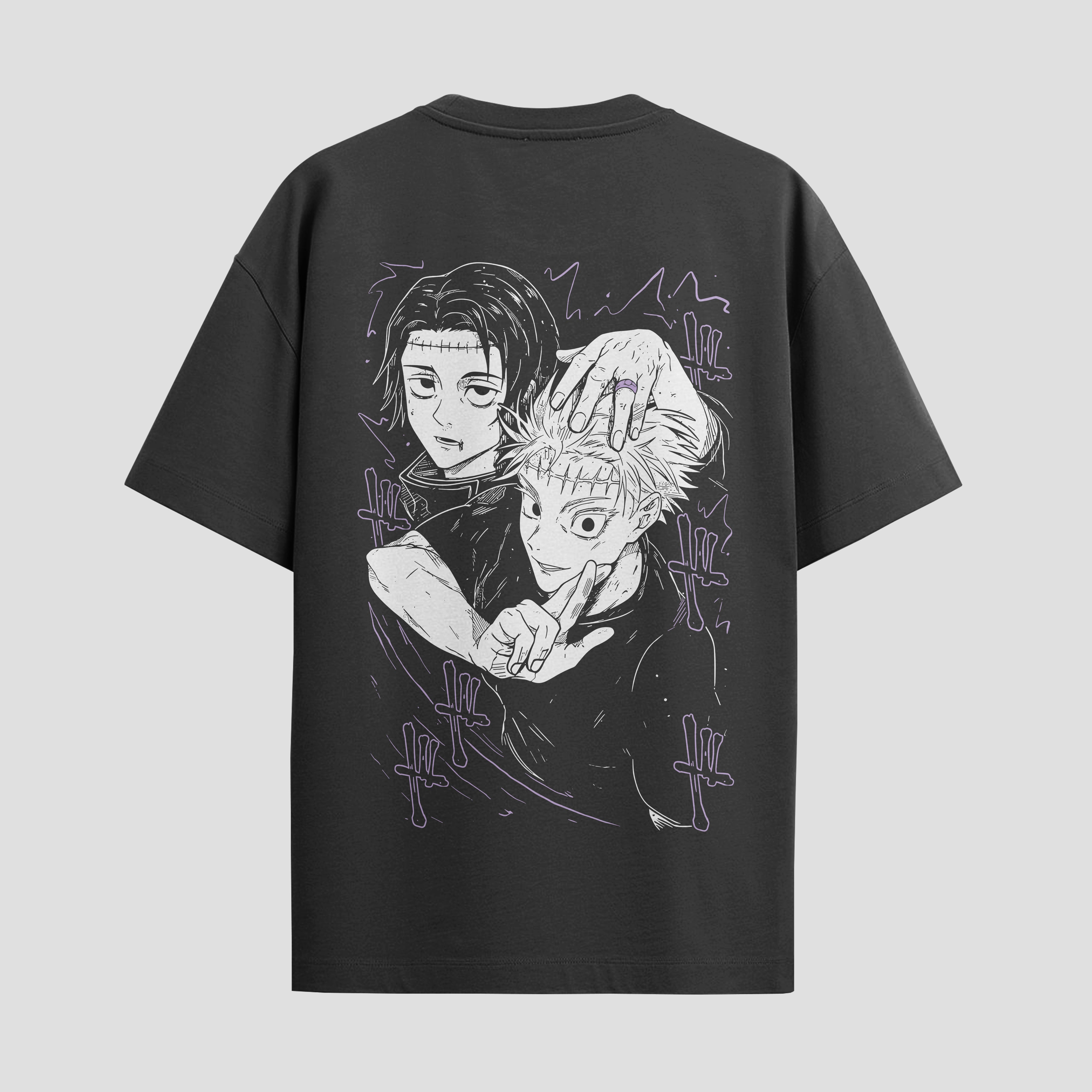 Playera urbana de anime y gaming ExtraLife MX, corte Standard Fit unisex ligero y transpirable en color Deep Black y Pure White, ropa de uso diario para gym y casual.