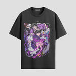 Playera urbana de anime y gaming ExtraLife MX, corte Standard Fit unisex ligero y transpirable en color Deep Black y Pure White, ropa de uso diario para gym y casual.
