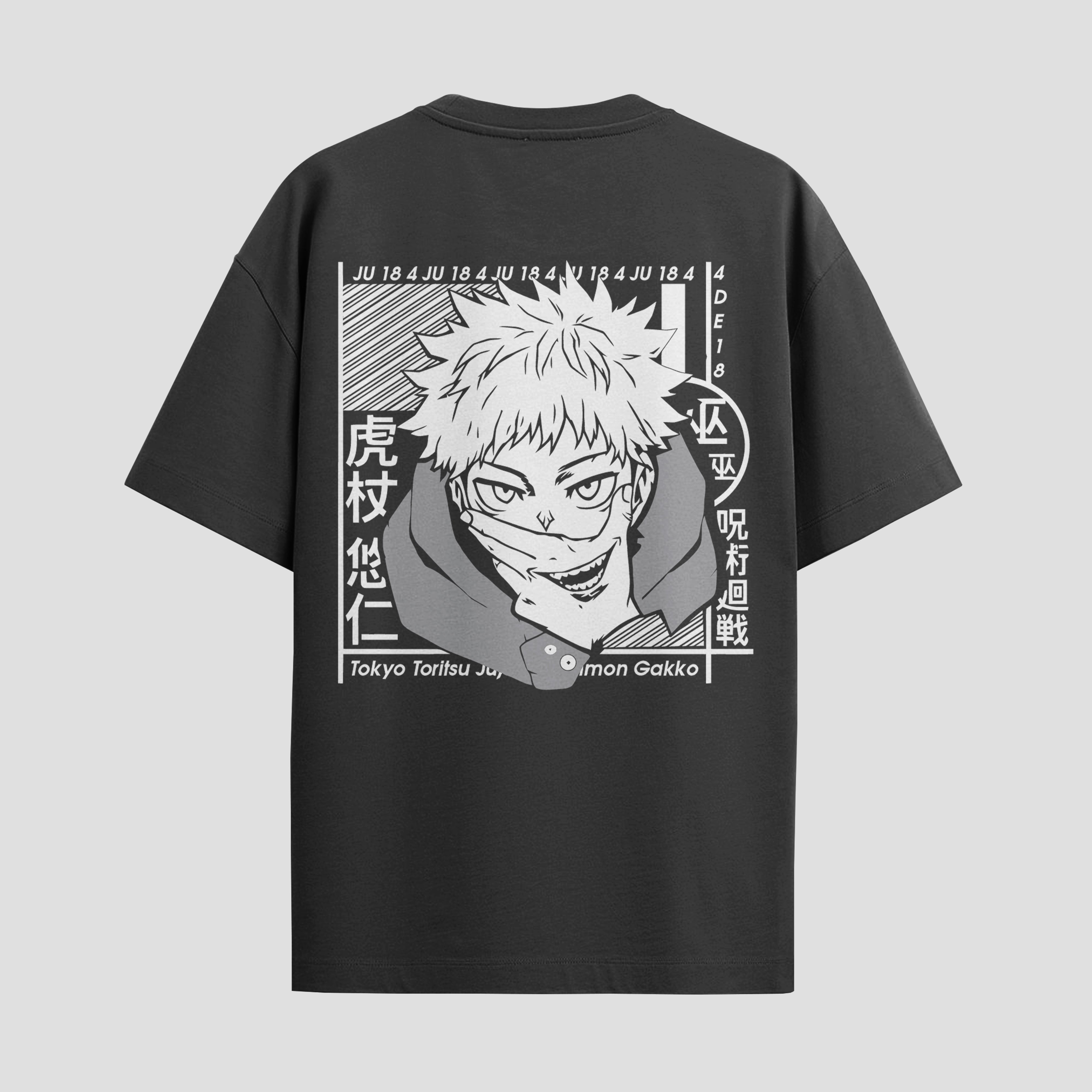 Playera urbana de anime y gaming ExtraLife MX, corte Standard Fit unisex ligero y transpirable en color Deep Black y Pure White, ropa de uso diario para gym y casual.