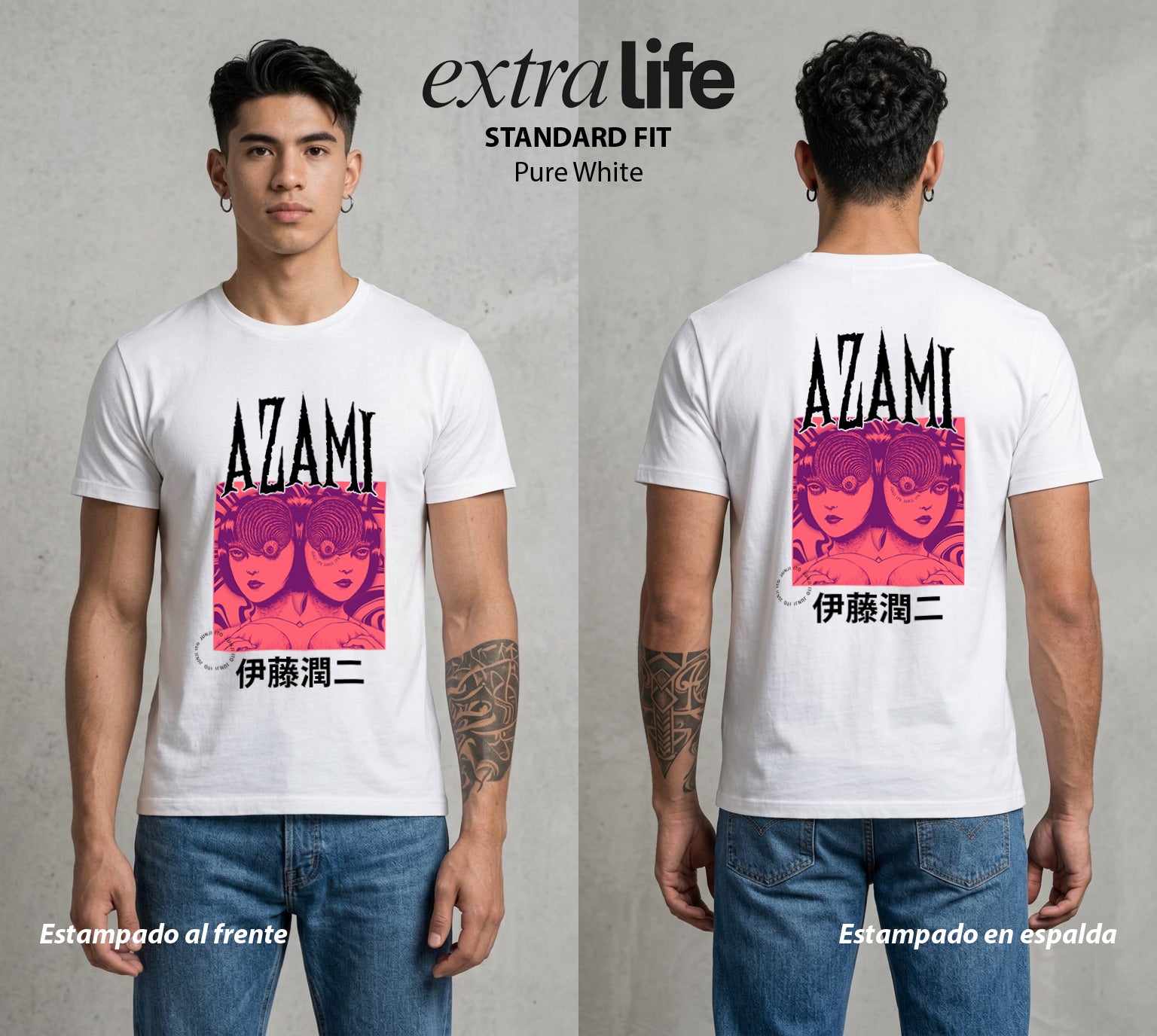 El Horror del Mangaka | El Horror Vegetal #01986 - Playera Standard Fit | Pure White - Foto en modelo