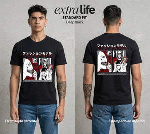 El Horror del Mangaka | El Terror Elegante #01988 - Playera Standard Fit | Deep Black - Foto en modelo