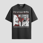 Playera urbana de anime y gaming ExtraLife MX, corte Standard Fit unisex ligero y transpirable en color Deep Black y Pure White, ropa de uso diario para gym y casual.