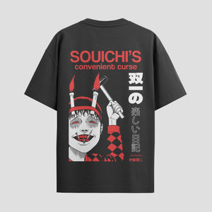 Playera urbana de anime y gaming ExtraLife MX, corte Standard Fit unisex ligero y transpirable en color Deep Black y Pure White, ropa de uso diario para gym y casual.