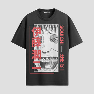 Playera urbana de anime y gaming ExtraLife MX, corte Standard Fit unisex ligero y transpirable en color Deep Black y Pure White, ropa de uso diario para gym y casual.