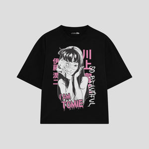 Playera streetwear premium de anime y gaming ExtraLife MX, corte oversized drop shoulder ligero y fresco en color Deep Black y Off-White, moda urbana mexicana de culto.