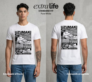 El Horror del Mangaka | La Espiral del Miedo #01995 - Playera Standard Fit | Pure White - Foto en modelo