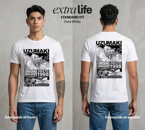 El Horror del Mangaka | El Vortice del Horror #01996 - Playera Standard Fit | Pure White - Foto en modelo