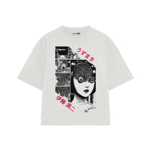 Playera streetwear premium de anime y gaming ExtraLife MX, corte oversized drop shoulder ligero y fresco en color Deep Black y Off-White, moda urbana mexicana de culto.