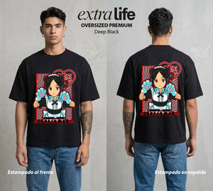 La Guerra del Corazon | La Presidenta del Consejo #02010 - Playera Oversized Premium | Deep Black - Foto en modelo