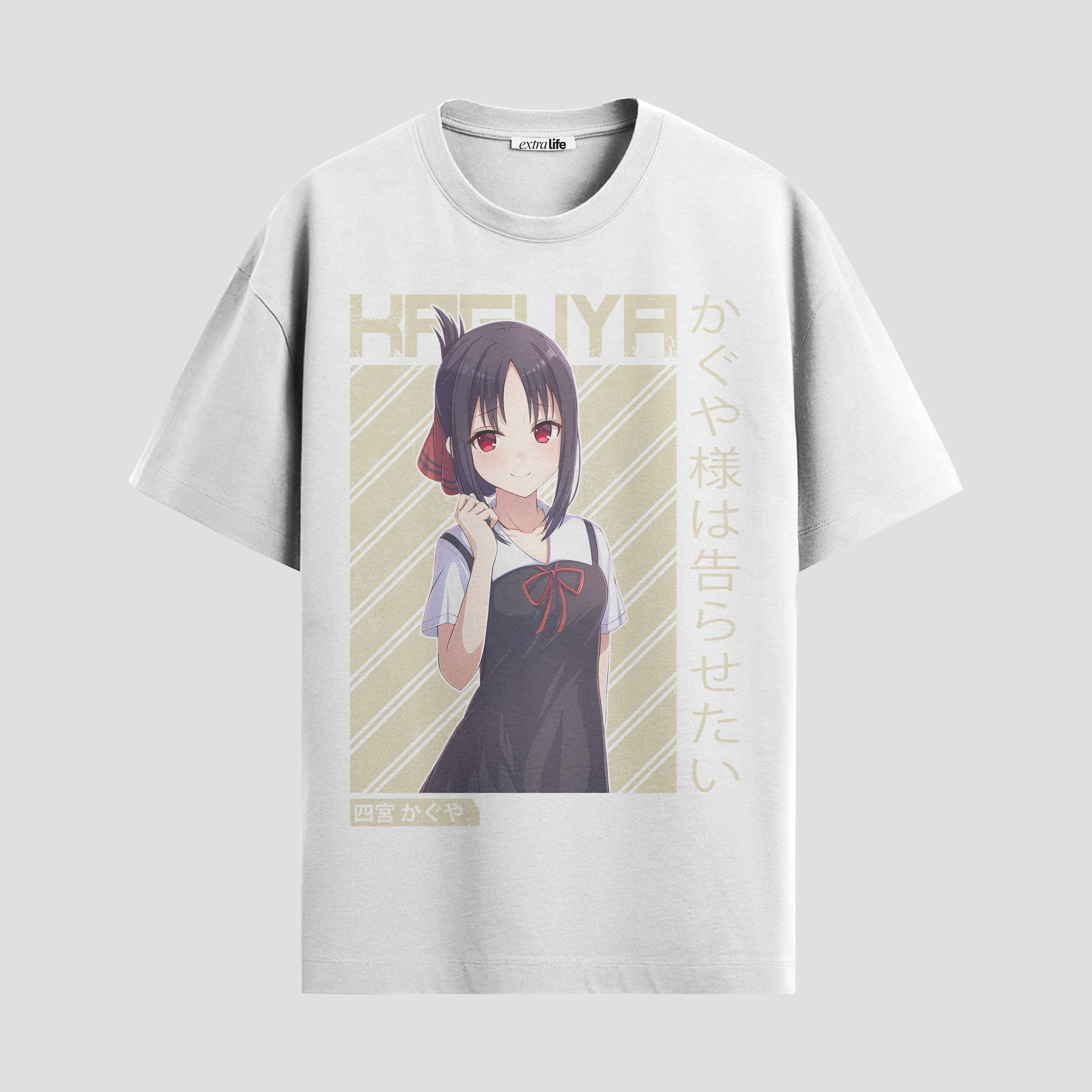 Playera urbana de anime y gaming ExtraLife MX, corte Standard Fit unisex ligero y transpirable en color Deep Black y Pure White, ropa de uso diario para gym y casual.