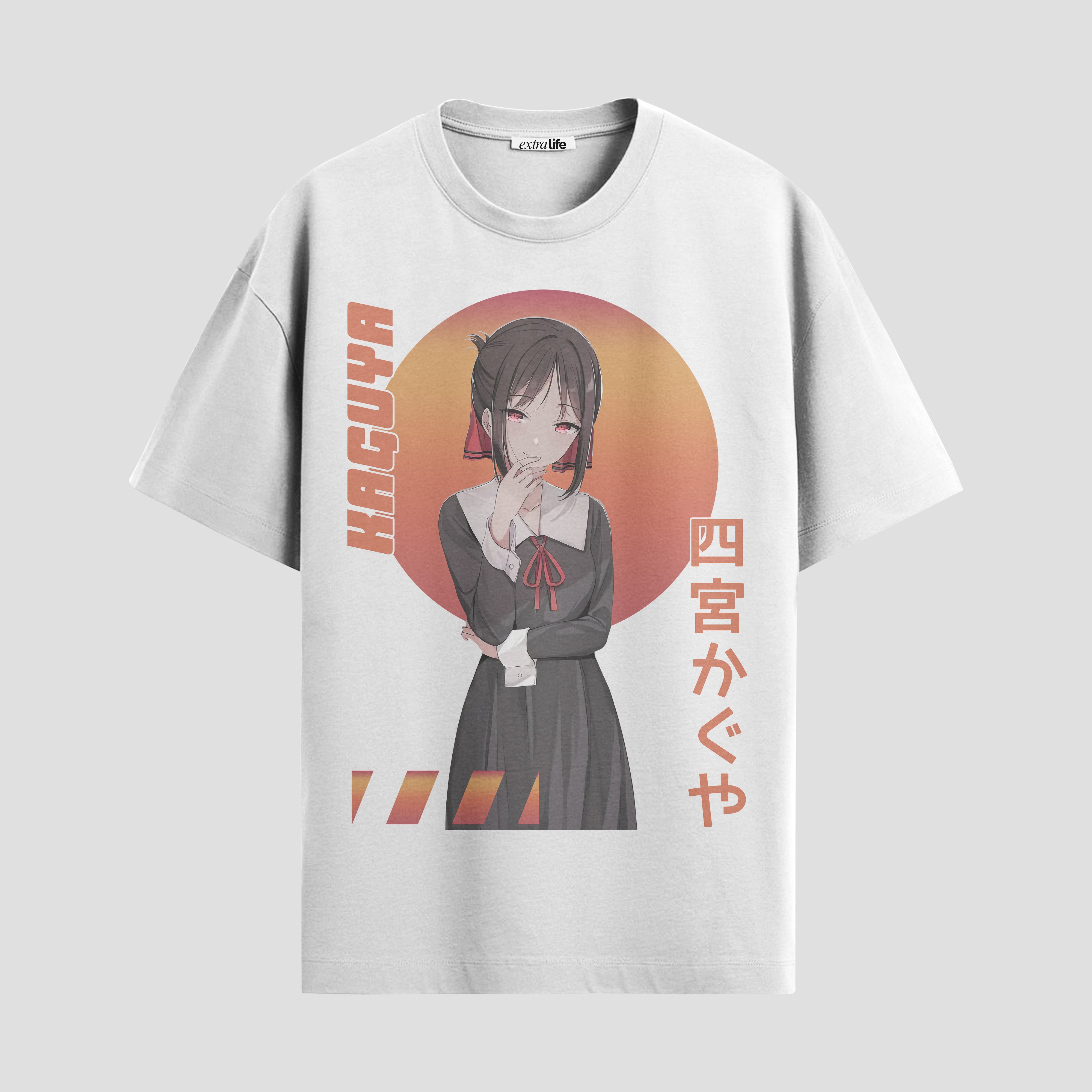 Playera urbana de anime y gaming ExtraLife MX, corte Standard Fit unisex ligero y transpirable en color Deep Black y Pure White, ropa de uso diario para gym y casual.