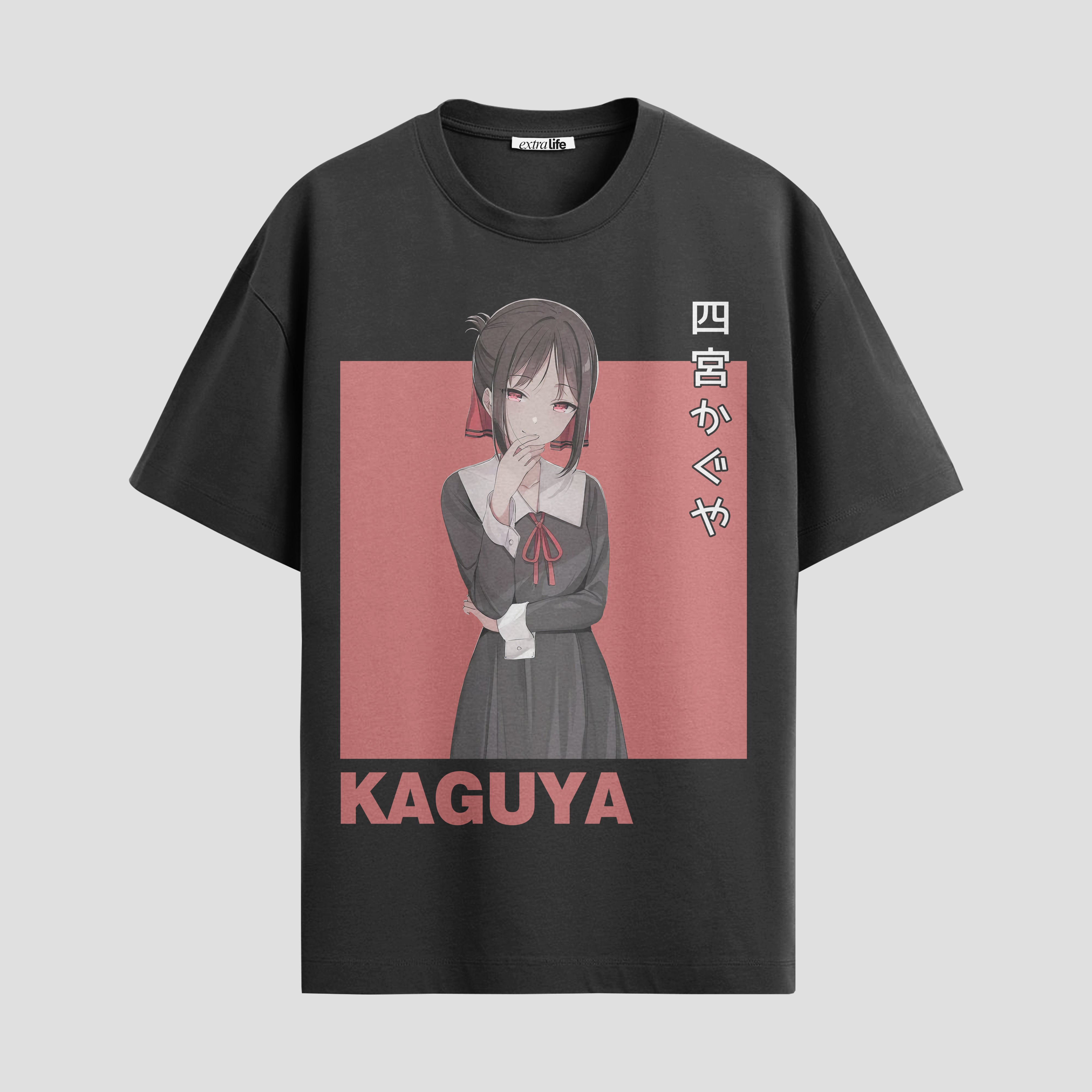 Playera urbana de anime y gaming ExtraLife MX, corte Standard Fit unisex ligero y transpirable en color Deep Black y Pure White, ropa de uso diario para gym y casual.