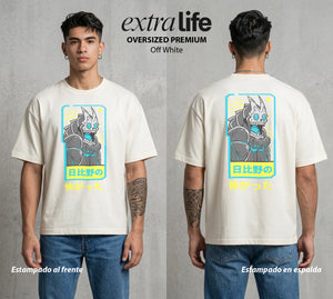 Defensa Anti-Monstruo | El Cuerpo del Bien #02024 - Playera Oversized Premium | Off White - Foto en modelo