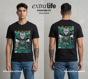Defensa Anti-Monstruo | Los Defensores Anti-Kaiju #02025 - Playera Classic Premium | Deep Black - Foto en modelo