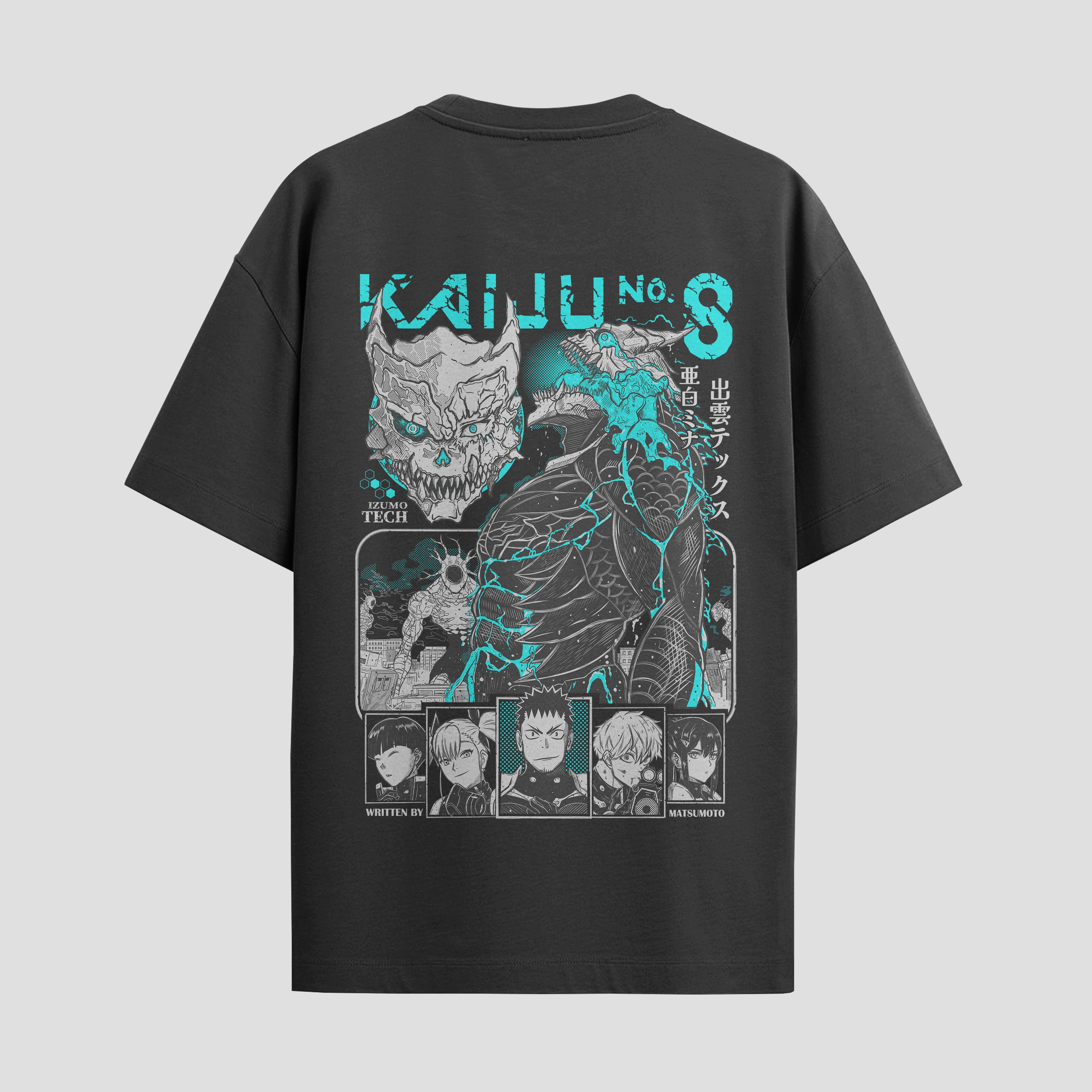 Playera urbana de anime y gaming ExtraLife MX, corte Standard Fit unisex ligero y transpirable en color Deep Black y Pure White, ropa de uso diario para gym y casual.
