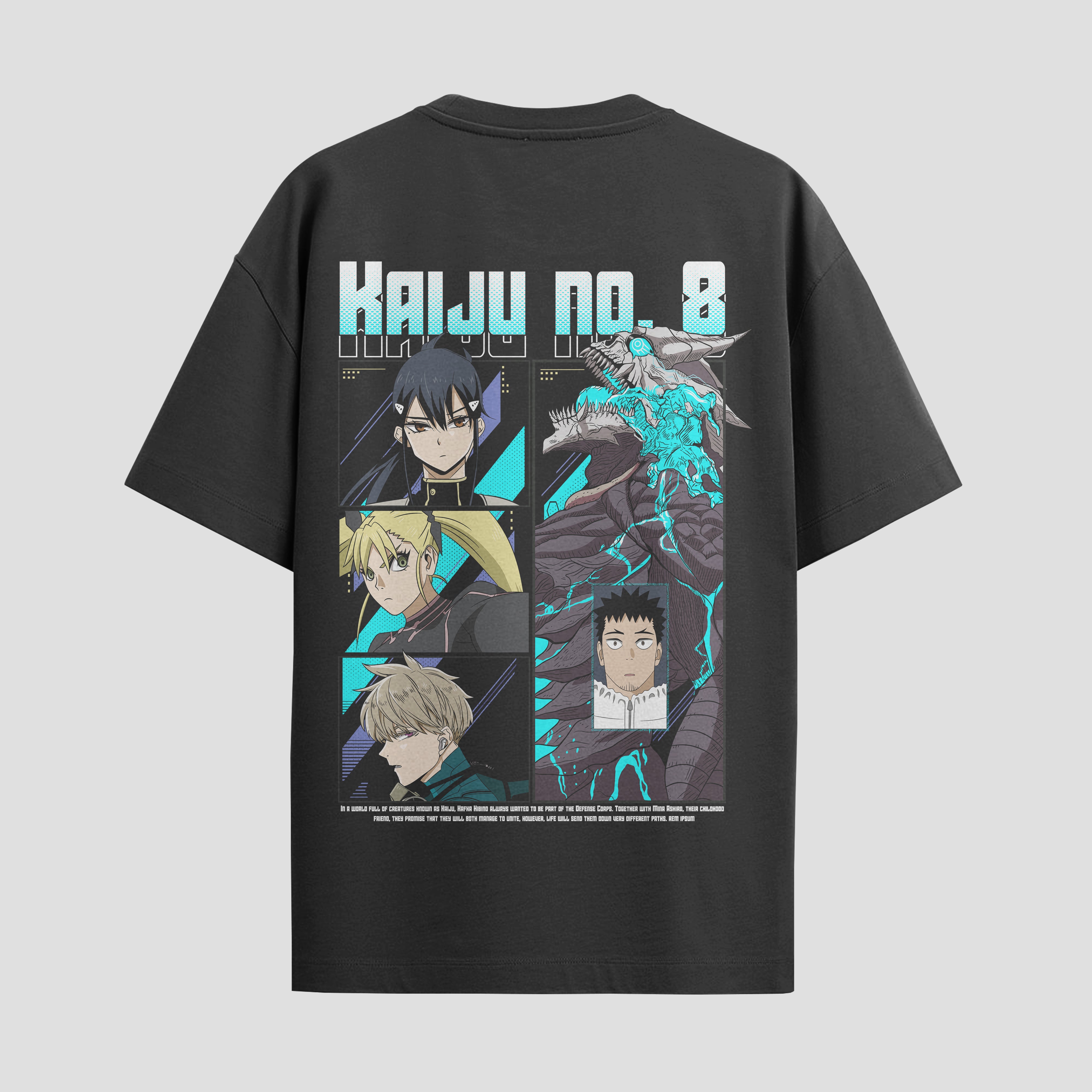 Playera urbana de anime y gaming ExtraLife MX, corte Standard Fit unisex ligero y transpirable en color Deep Black y Pure White, ropa de uso diario para gym y casual.