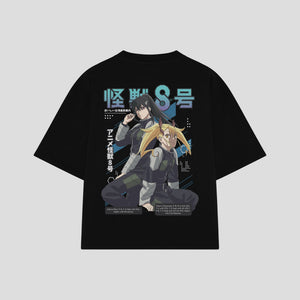 Playera streetwear premium de anime y gaming ExtraLife MX, corte oversized drop shoulder ligero y fresco en color Deep Black y Off-White, moda urbana mexicana de culto.