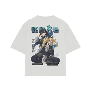 Playera streetwear premium de anime y gaming ExtraLife MX, corte oversized drop shoulder ligero y fresco en color Deep Black y Off-White, moda urbana mexicana de culto.