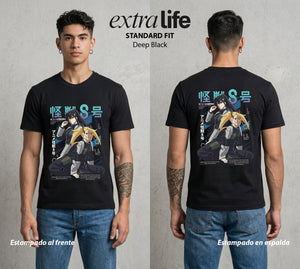 Defensa Anti-Monstruo | La Presidenta del Consejo #02037 - Playera Standard Fit | Deep Black - Foto en modelo