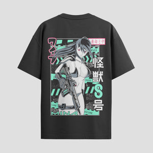 Playera urbana de anime y gaming ExtraLife MX, corte Standard Fit unisex ligero y transpirable en color Deep Black y Pure White, ropa de uso diario para gym y casual.