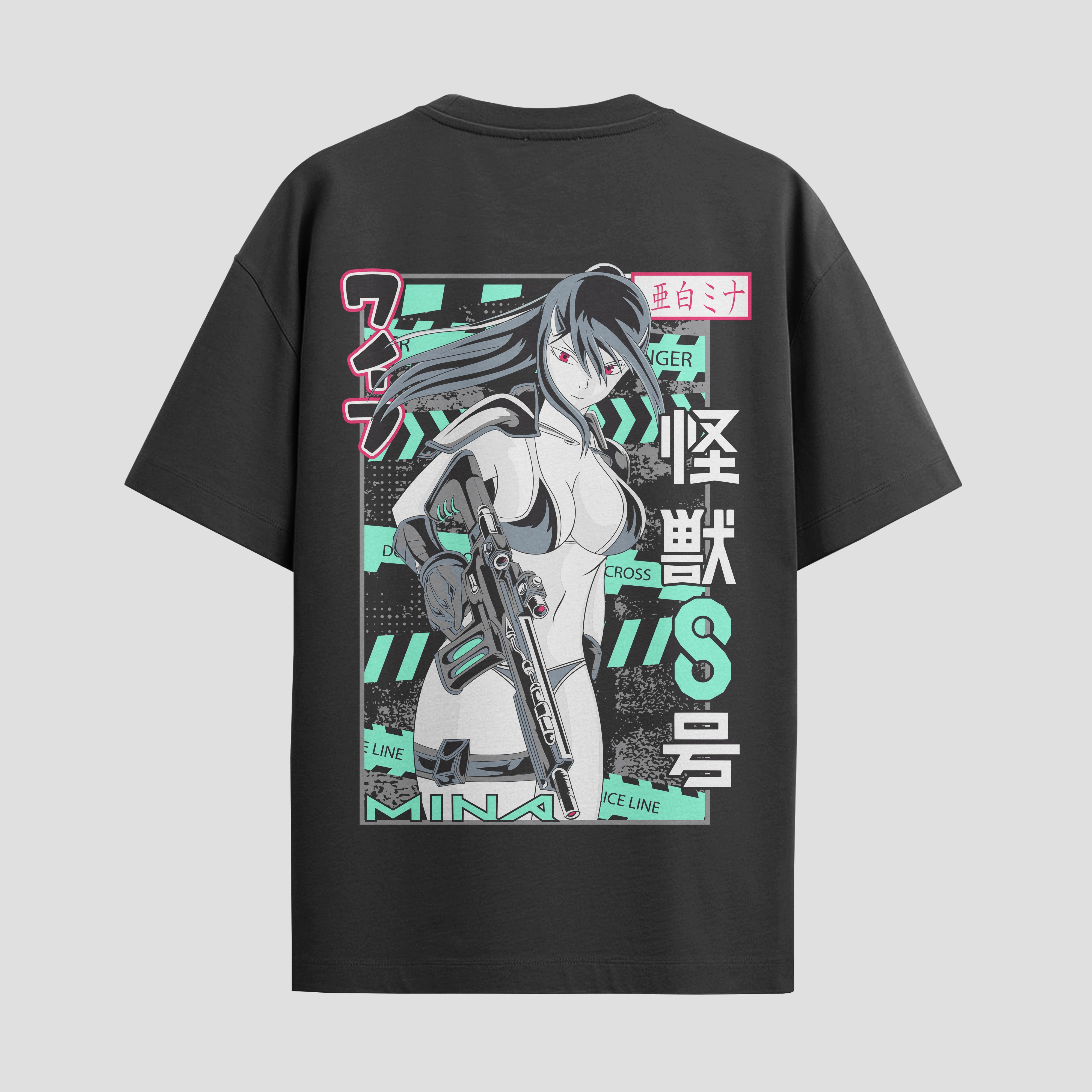 Playera urbana de anime y gaming ExtraLife MX, corte Standard Fit unisex ligero y transpirable en color Deep Black y Pure White, ropa de uso diario para gym y casual.