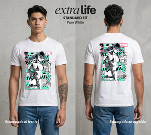 Defensa Anti-Monstruo | La Primera Capitana #02038 - Playera Standard Fit | Pure White - Foto en modelo